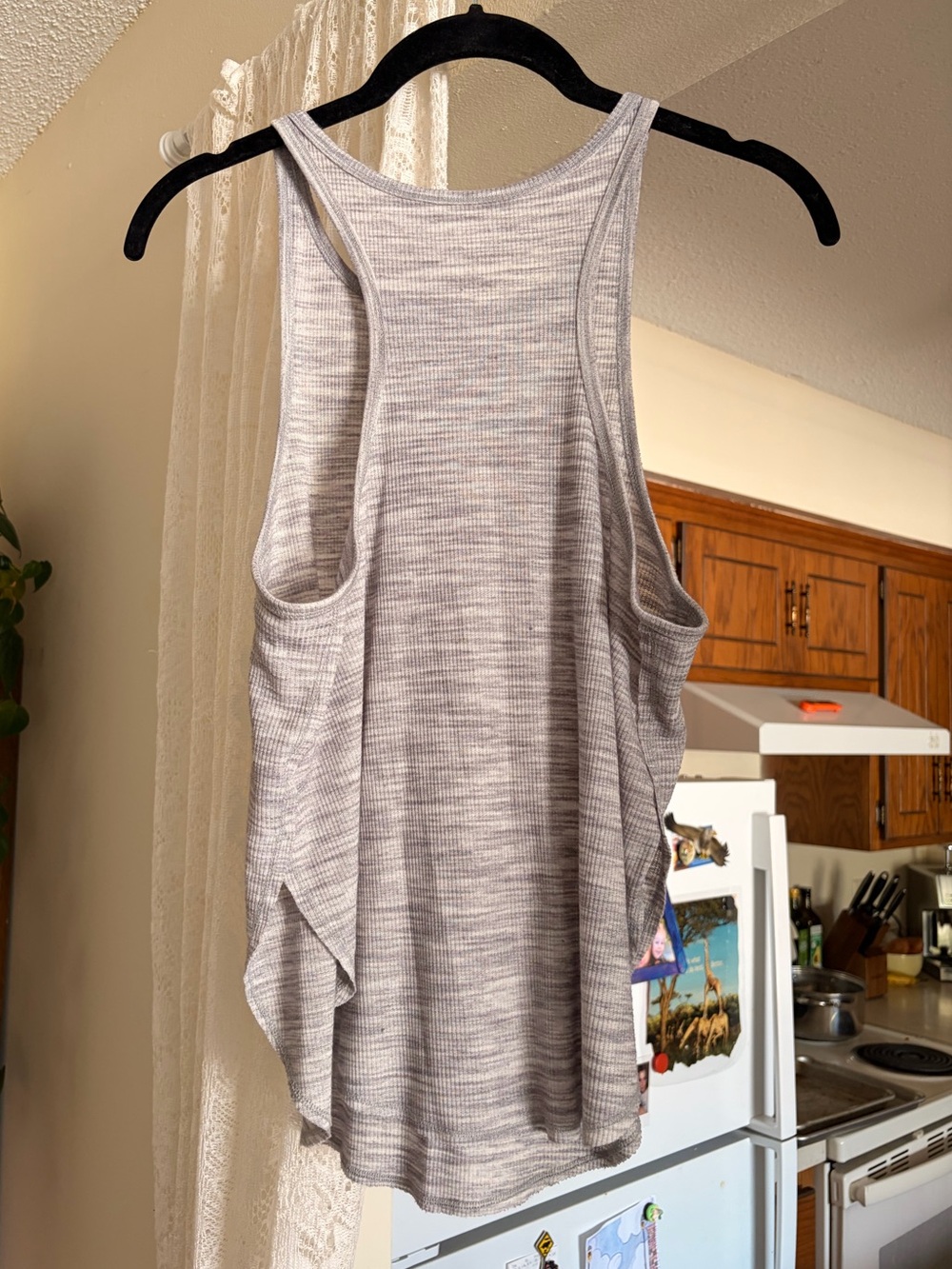 Light Gray Ribbed Tank Top - Picture 2 of 3